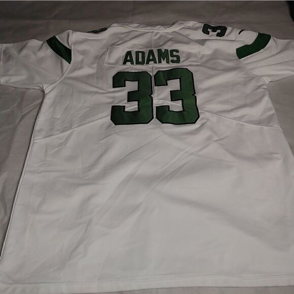 Jersey New York jets men's adams #33 white/green on field size XL - Picture 8 of 8